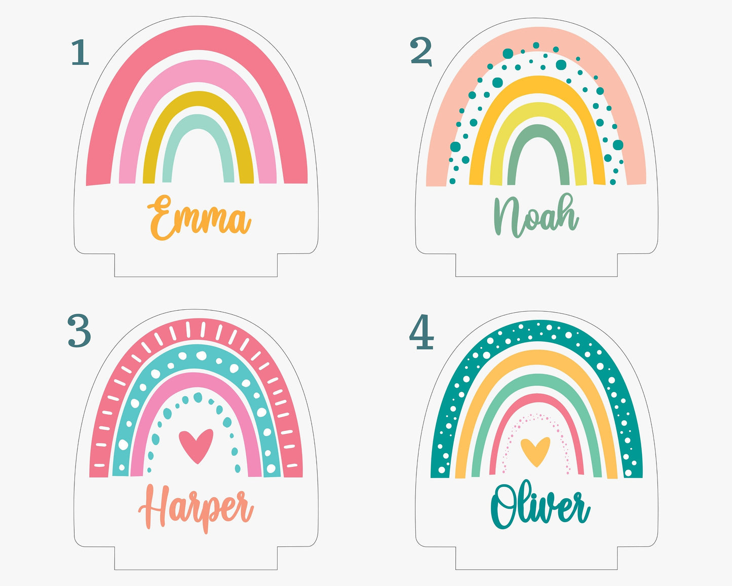 Özel Rainbow Çocuk Odası Gece Lambası - Rainbow Nursery