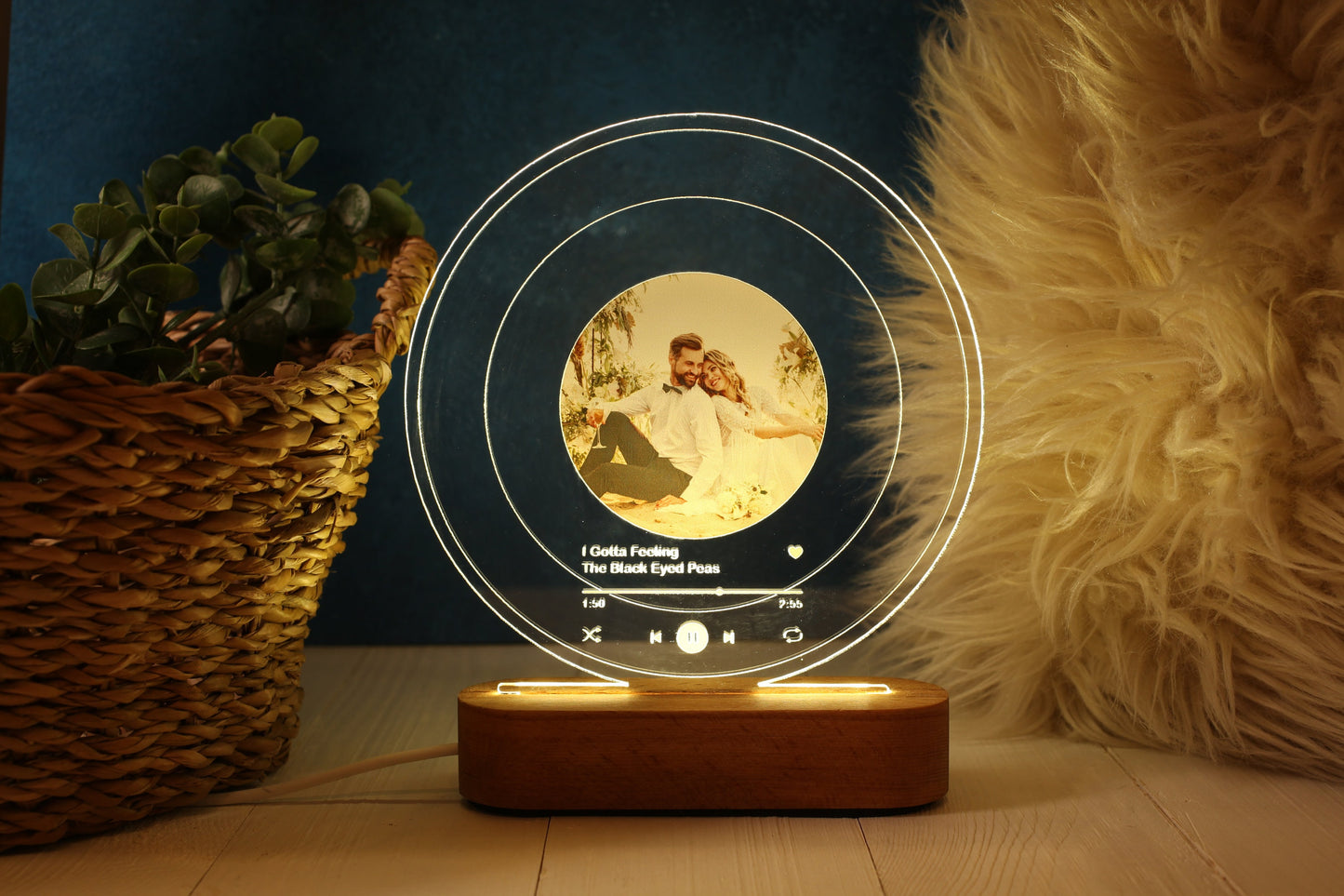 Işıklı Müzik Plaketi - Kişiye Özel Anne Hediyesi