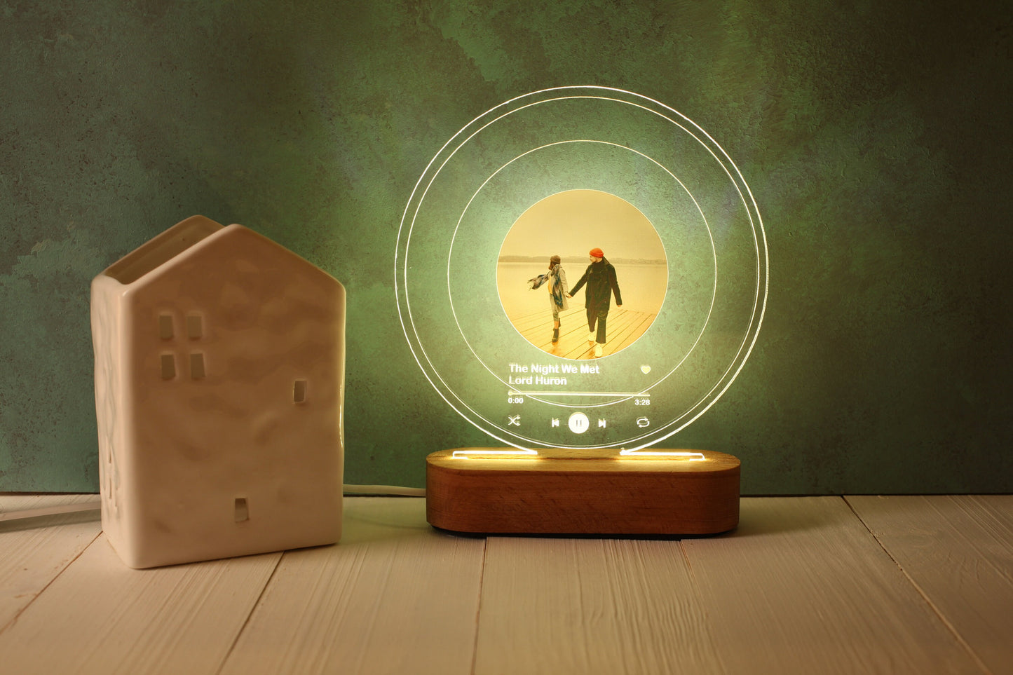 Custom Song Plaque as Valentines Day Gift - Personalize Gift with Photo Light