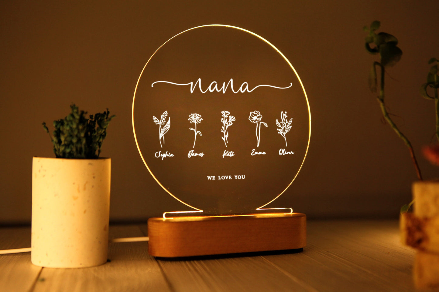 Nana için Çiçek İsimli Işık - Nana'ya Hediye
