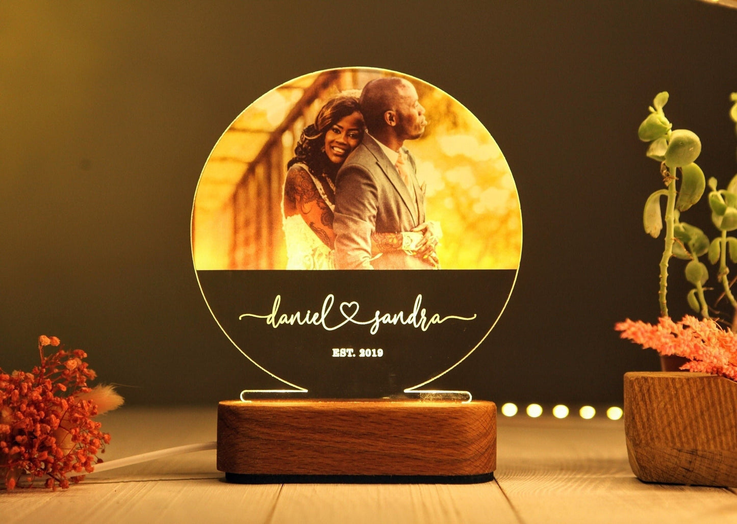 Personalize Gift with Photo Light - Anniversary Gift for Partner