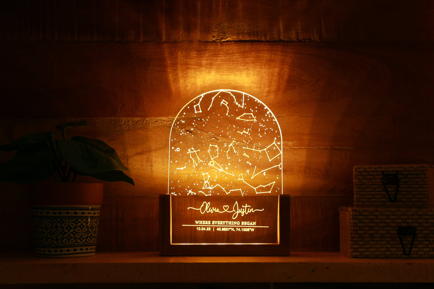 Custom Constellation Star Map Night Light for Mother Wife