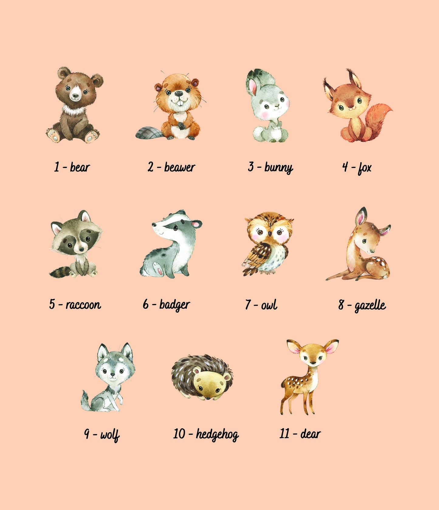 Personalized Jungle Animal Night Light, Custom Baby Name Nightlight for Nursery