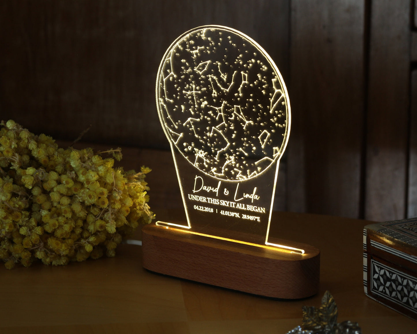 Star Map Night Light for Mother Wife Girlfriend Husband