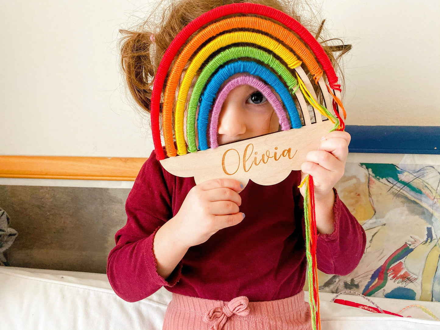 Custom Rainbow Wooden Kit for Kids - Rainbow Decor - 1st Birthday Gift - Birthday Present - Personalized Baby Toddler Gifts - Kids Name Sign