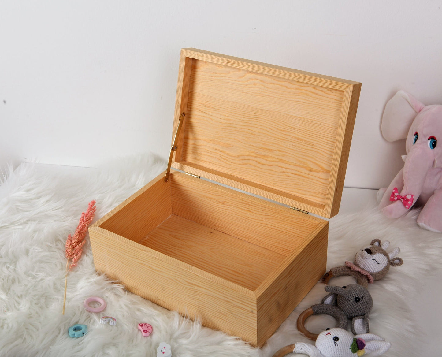 Wooden Baby Keepsake Box with Name - New Baby Gifts - Welcome Baby Box - Memory Box Baby - Baby Gift Birth - Baby Shower Gifts - Aunt Gift