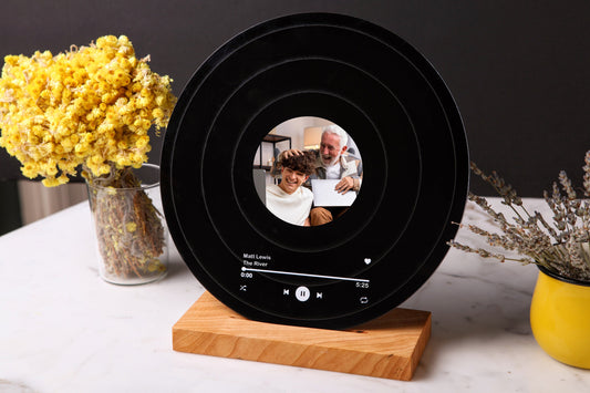 Custom Fathers Day Gift - Super Dad Gifts  - Gift for Dad - Grandpa Gift - Music Record Plaque - Father Gift From Kids - Daddy Birthday Gift