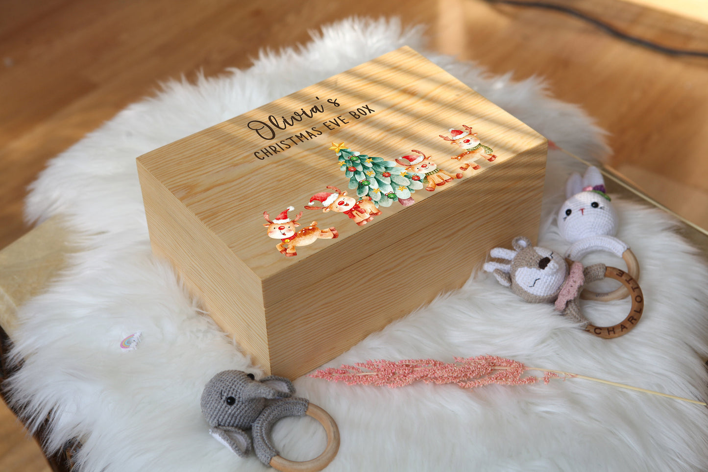 Custom Christmas Eve Box - Christmas Crate - Newborn Baby Gift - Baby Girl Gift - Baby Boy Gift - Gift for Kids - Toddler Gift - Xmas Gift