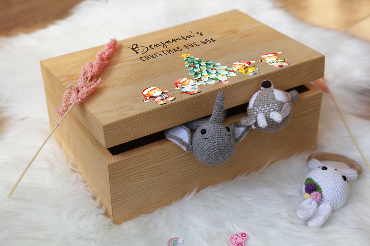 Custom Christmas Eve Box - Christmas Crate - Newborn Baby Gift - Baby Girl Gift - Baby Boy Gift - Gift for Kids - Toddler Gift - Xmas Gift