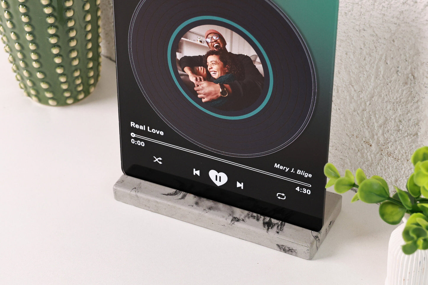 Personalized Song Plaque With Photo, Custom Plaque With Photo / Album Cover,Acrylic Music Plaque, Anniversary Gift For Her, Music Lover Gift