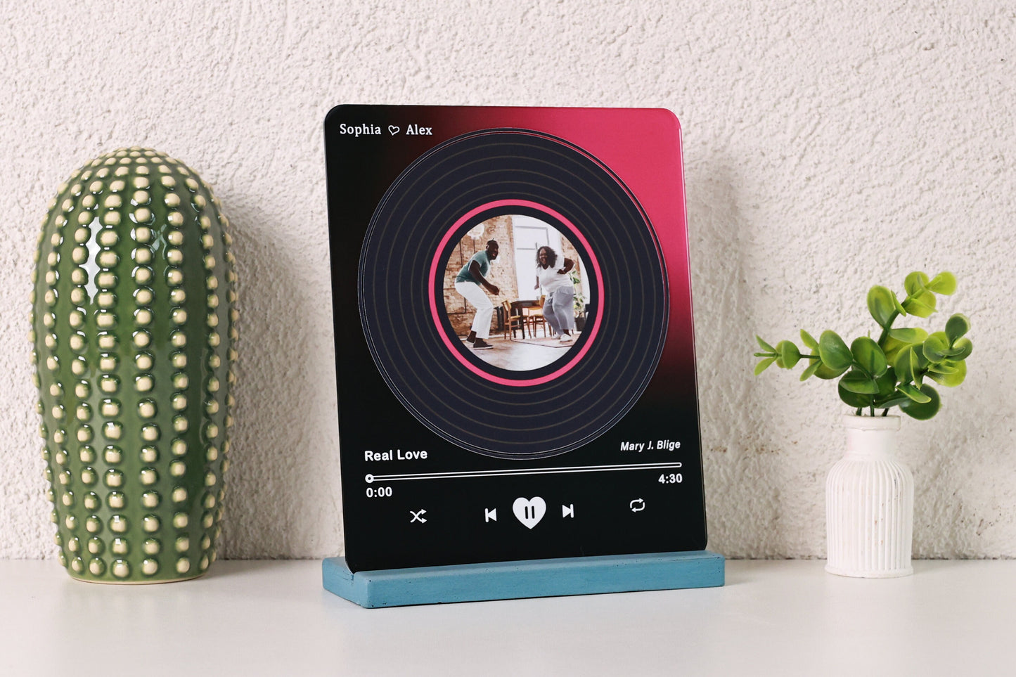 Personalized Song Plaque With Photo, Custom Plaque With Photo / Album Cover,Acrylic Music Plaque, Anniversary Gift For Her, Music Lover Gift