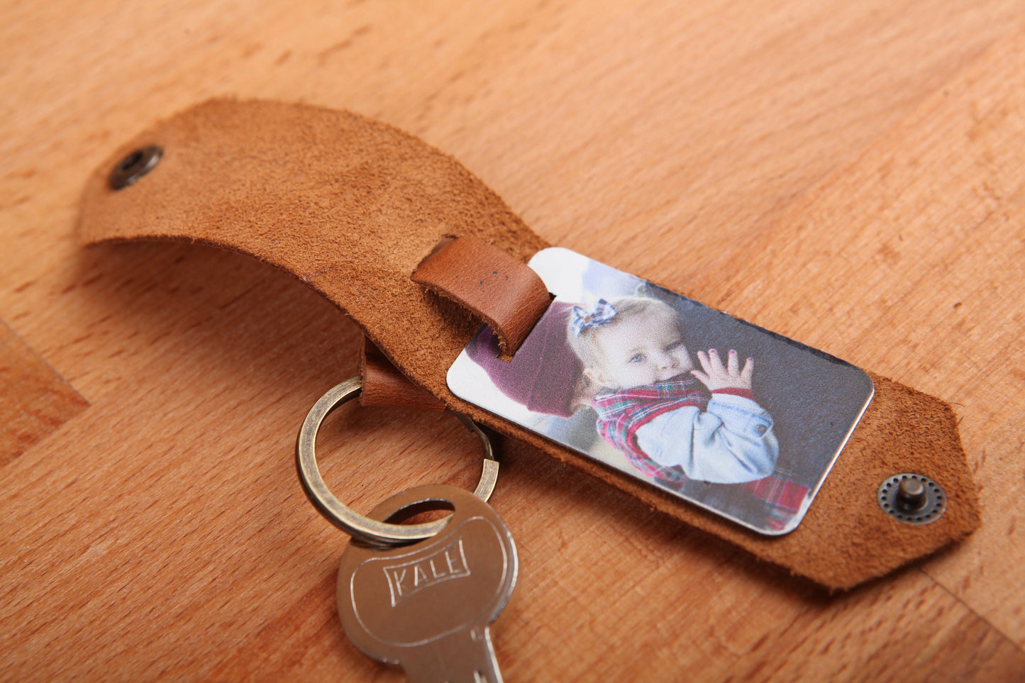 Dad Keychain Customize Photo, Personalised Dad Photo Keyring,  Leather Photograph Keychain / Christmas Birthday Father's Day Gift For Him