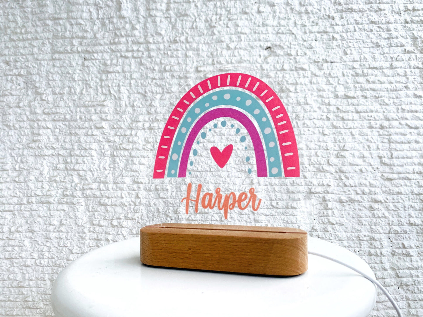 Custom Rainbow Kids Room Nightlight - Rainbow Nursery