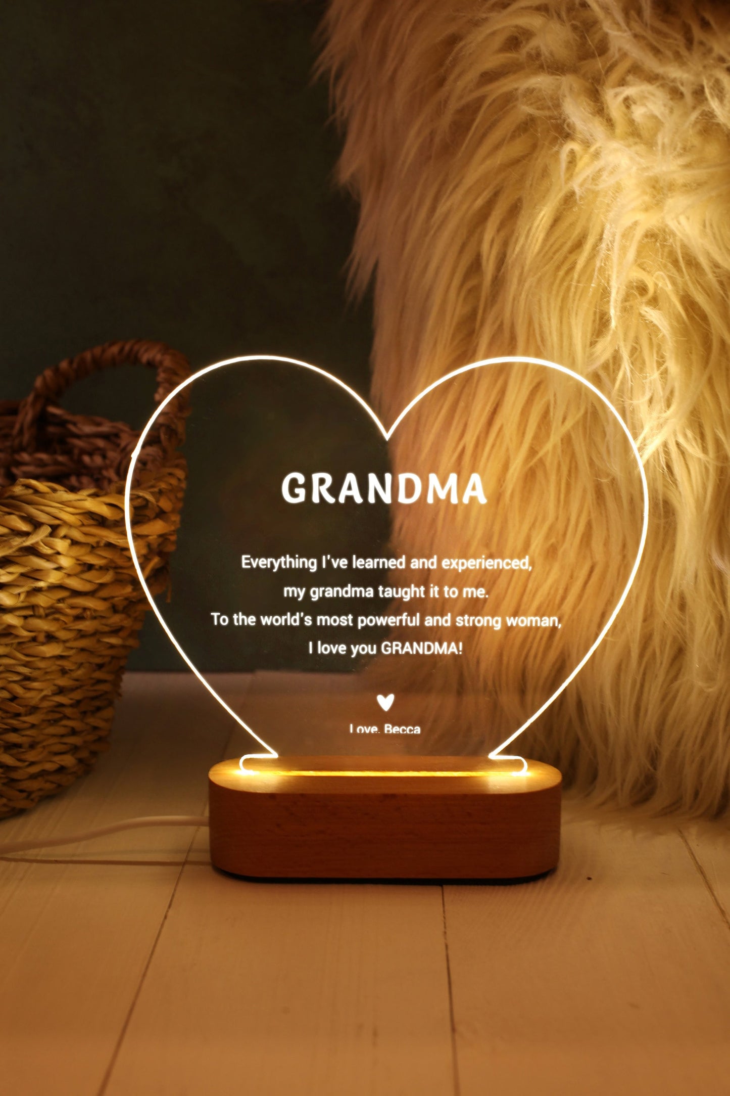 Personalized Night Light - Mothers Day Gift - Grandma Gifts