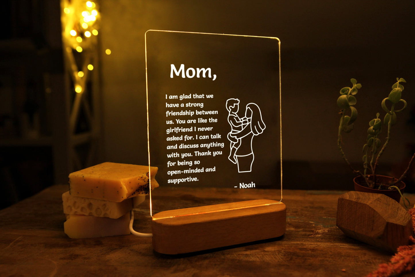 Personalized Letter Night Light - Gift Idea for Mom - Mother's Day Gift Ideas