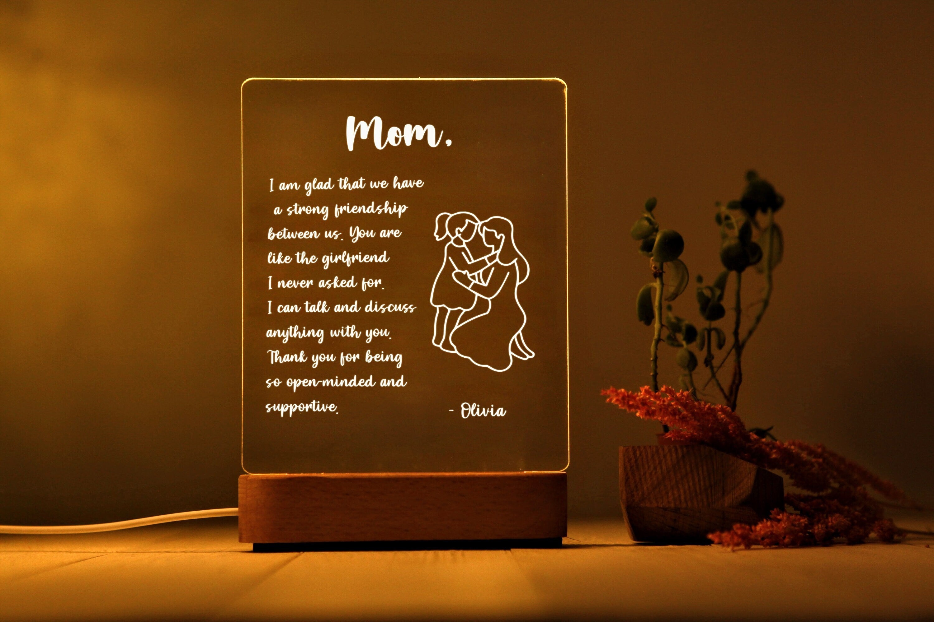 Personalized Letter Night Light - Gift Idea for Mom - Mother's Day Gift Ideas