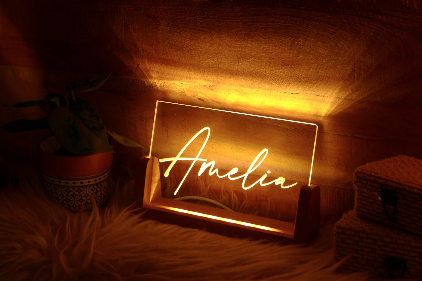 Personalized Name Plexi Night Light - Gift for Christmas