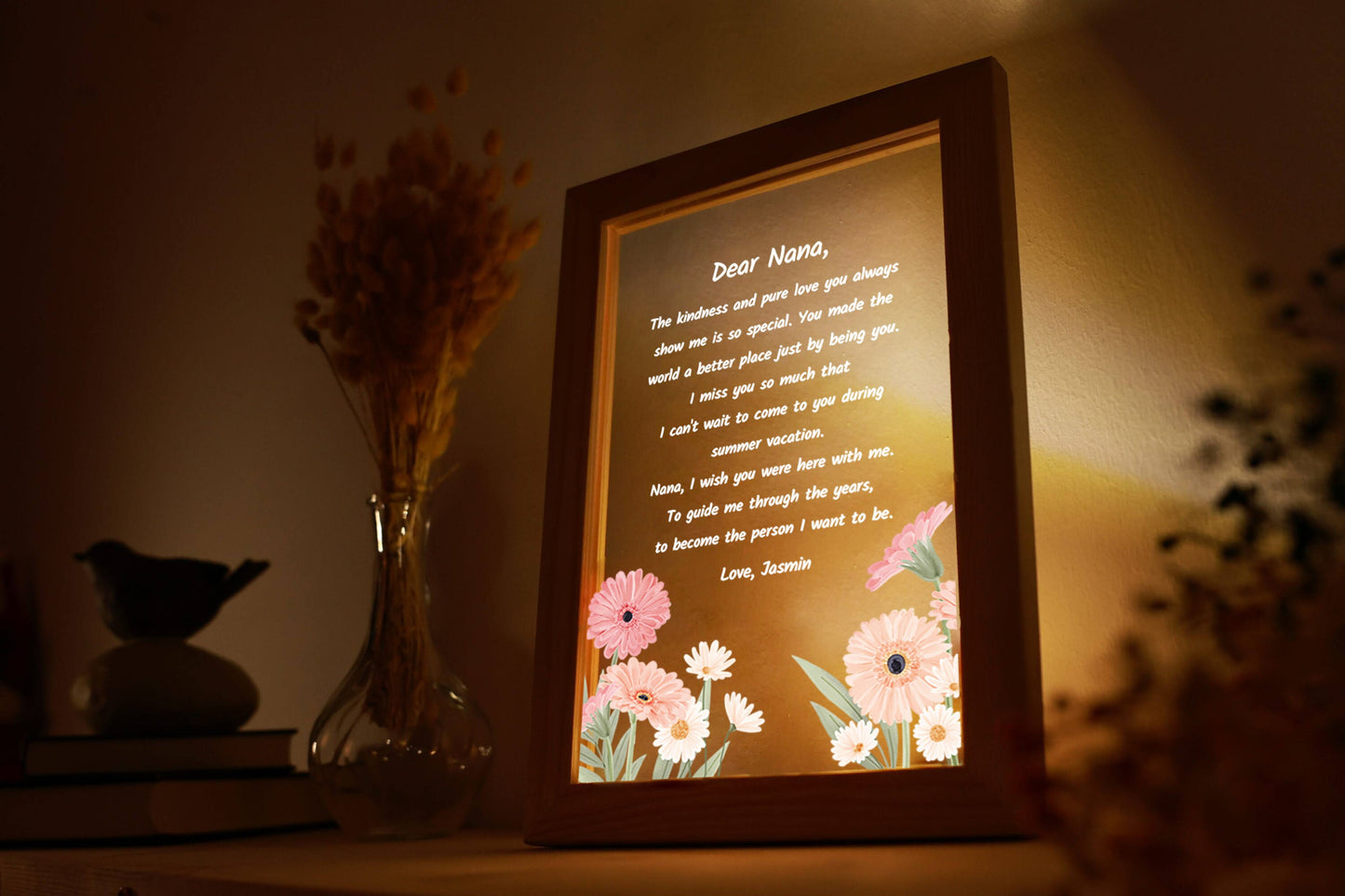 Personalized Letter Night Lamp for Nana - Nana Night Light - Gift for Nana's Birthday