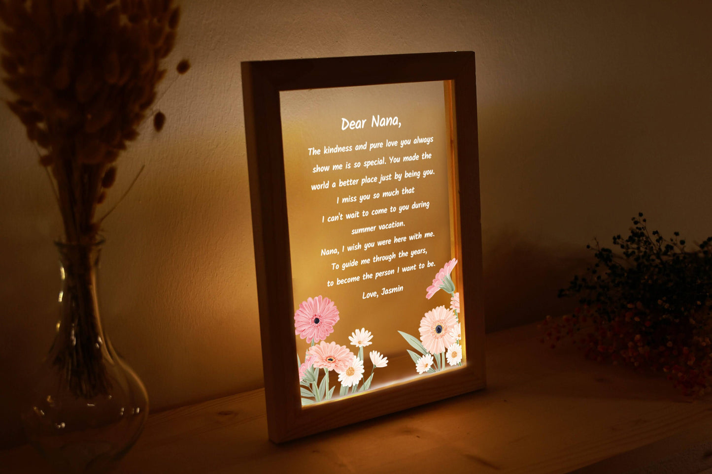 Personalized Letter Night Lamp for Nana - Nana Night Light - Gift for Nana's Birthday