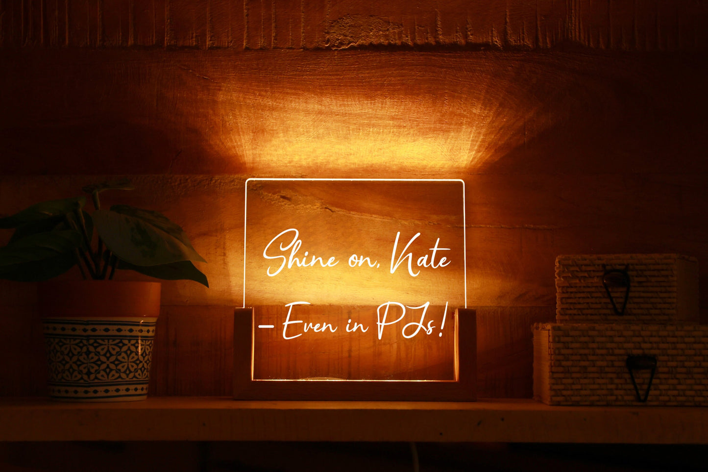 Custom Message Night Lamp - Personalized Christmas Gift