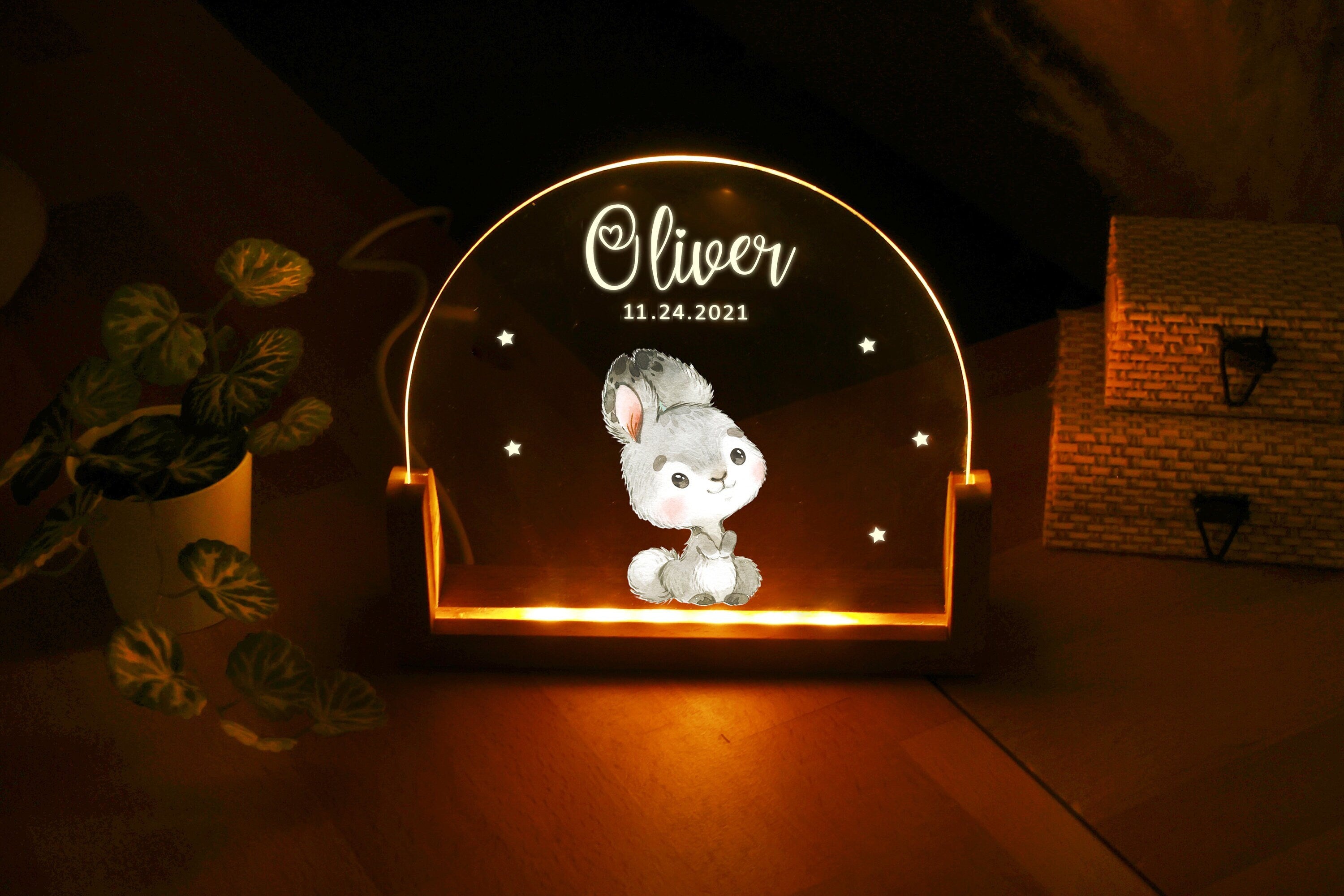 Personalized Night Light for Kids - Gift for Niece - Unique Baby Shower Gifts