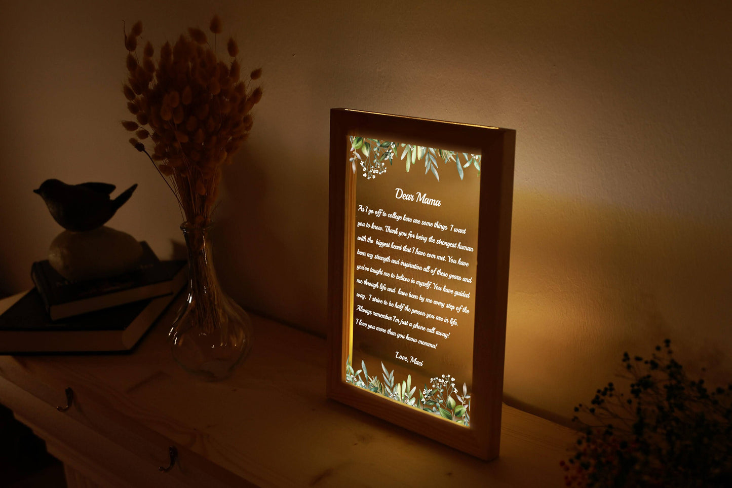 Custom Mom Letter Night Light - Personalized Gift for Mom